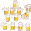 12PCS Mini Plastic Beer Mug Decorations  Dollhouse Resin Drink Cups for Keychain Accessories, DIY Craft Projects, Tableware Display, Miniature Scene Decor, Automobile Interior Supplies view 1