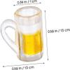 12PCS Mini Plastic Beer Mug Decorations  Dollhouse Resin Drink Cups for Keychain Accessories, DIY Craft Projects, Tableware Display, Miniature Scene Decor, Automobile Interior Supplies view 4