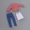 1/12 Scale Male Clothes, Vest Shirt Jeans Suit for 6 inches Male Action Figure, 1/12 Teenagers Boys Figure Costume Clothing Outfit (red) view 1