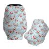 Muishi Vintage Cherry and Leaves Baby Car Seat Covers Carseat Canopy Soft Infant Stroller Cover Nursing Breastfeeding Covers for Girls Boys Newborn view 1