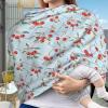 Muishi Vintage Cherry and Leaves Baby Car Seat Covers Carseat Canopy Soft Infant Stroller Cover Nursing Breastfeeding Covers for Girls Boys Newborn view 2