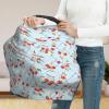 Muishi Vintage Cherry and Leaves Baby Car Seat Covers Carseat Canopy Soft Infant Stroller Cover Nursing Breastfeeding Covers for Girls Boys Newborn view 4