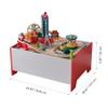 Teamson Kids Wooden Train Table  Carnival-Themed Amusement Park Playset with Ferris Wheel, Carousel & Train Track  Interactive Toy for Toddlers with Storage  Ages 3+ view 4