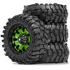 1.9 Beadlock Wheels and Tires OD 88mm / 3.46" for for 1/12 RC Crawler Car MN-82 Truck 4x4 LC79 MN99-S2 MN-128 MJX H12Y+ 1/12 Crawler Upgrades, 4-PCS (Green) view 1