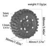 1.9 Beadlock Wheels and Tires OD 88mm / 3.46" for for 1/12 RC Crawler Car MN-82 Truck 4x4 LC79 MN99-S2 MN-128 MJX H12Y+ 1/12 Crawler Upgrades, 4-PCS (Green) view 2