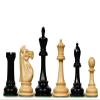 1966 Chess Olympiad Reproduced Staunton Chess Pieces 4.0" King Weighted Set in Ebonized & Boxwood Handmade Tournament Style view 1