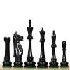 1966 Chess Olympiad Reproduced Staunton Chess Pieces 4.0" King Weighted Set in Ebonized & Boxwood Handmade Tournament Style view 3