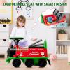 HOMGX Electric Ride On Toy, 6V Powered Toddler Ride-on Train Set with Tracks, Flashing Light, Storage Seat & Anti-tilt Device, Kids Ride On Train for Boys & Girls 2+ Years, Gift for Christmas (Green) view 3