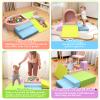 Auksay Baby Climbing Blocks, Soft Play Set for Crawling Baby 6-12 Months, Anti-Slip Particles Bottom & Velcro Connectors, High-Density Foam Gym with Soft Fabric Cover (Balls not Included)(Colorful) view 4