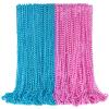 50PCS Gender Reveal Necklaces, 33 Inch Metallic Pink and Blue Beads Necklace for Gender Reveal Decorations Ideas, Party Favors, Photo Props, Baby Shower Announcement Party Table Scatter(Pink&Blue) view 1