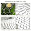 304 Stainless Steel Wire Rope Netting, Flexible Cable Balustrade Rope Mesh, Balcony Stair Fall Protection Fence, Animal Barrier, DIY Decorative Fence Netting Easy to Cut(Silver-1.5mm,1x15m) view 3