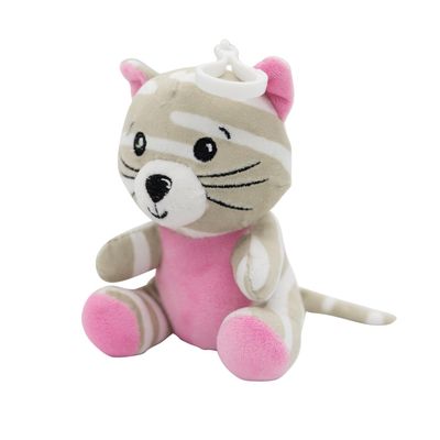 2-in-1 Plush Toy Balloon Weight Cat with Hook, 11 cm, 90 g