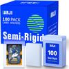 100ct Semi Rigid Card Holders & 100ct Soft Sleeves for PSA, SGC, BGS, CSG Graded Cards Submissions, Ultra Clear Semi Rigid Baseball Cards Grading Sleeves Protectors view 1