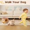 ROBOTIME Pull Dog Toy for Toddlers, Puppy Pet Care Pretend Play Set with Stuffed Animal, Dog House & Accessories, Walking Pull Along Toy, Educational Plush Gift for Boys and Girls view 2