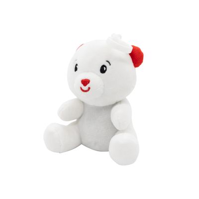 amscan 2-in-1 Plush Toy Balloon Weight Polar Bear with Hook, 11 cm, 90 g