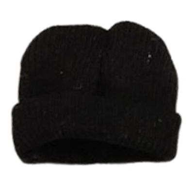 1/12 Figure Hat Knit Hat Female Male Figures Costume Fashion Soft Accessories Realistic Dress up Mini Slouchy Beanie Cap, Black