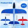 CACASO 4 Pack Foam Airplane Toys,13.5" Hand Throwing Foam Airplanes,Flying Toy for Kids Toddler,Styrofoam Glider Airplanes for Outdoor Sport Games,Birthday Gifts,Party Favors view 2