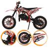 feneihe 50cc Kids Dirt Bike, 2-Stroke Mini Bike, Dirt Bike for Kids 8-14,Gas Power Pocket Rocket Bike with 10" Wheel & Front Rear Disc Brakes,Off Road Mini Motorcycle Max Speed 25MPH Red view 1