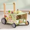 ROBOTIME Wooden Baby Walker Push Toy for Toddlers, Baby Push Walker with Wheels, Farm-Themed Activity Center for Girls & Boys, Adjustable Speed Walker for Baby Learning to Walk view 2