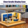 Xyrona Display Case Tall Acrylic Boxes with Led Light, 6" 8" 10" 12" 14" 16" 20" 24" Display Case for Collectibles, Plastic Cube Storage Bins with Door(L15xW20xH25cm/6x8x10) view 3
