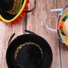 Healvian 3pcs Mexican Straw Sombrero Hats for Festivals Folk Style Mini Hats for Parties Sun for Celebrations and Daily Wear Multi view 2