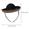 Healvian 3pcs Mexican Straw Sombrero Hats for Festivals Folk Style Mini Hats for Parties Sun for Celebrations and Daily Wear Multi view 3