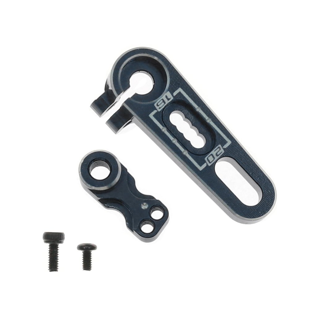 7075 Aluminum 25T Adjustable Steering Servo Arm Horn 15.5-20mm Compatible with RC Car SCX10 TRX4 Airplane Servo Parts(Dark Grey)
