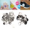 100 Pieces Blank Button Badge for Button Making Machine, Round Badge Parts Metal Shells Back Cover Clear Film Craft DIY Making Supplies (56MM) view 4