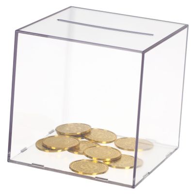 Abaodam 1pc Acrylic Daily Use Saving Pot Creative Container for Boys and Girls and Adults Sturdy Piggy Bank for Home Decoration Unopened Money Jar