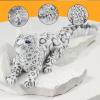 3D Printed Snow Leopard, 8.3" 3D Printed Animal, 3D Printed Toys for Stress Relief, Easter Eggs Animals Figurines, Easter Basket Stuffers Toys for Boys Kids Teen 5-7 4-6 8-12 (Snow Leopard Toy) view 3