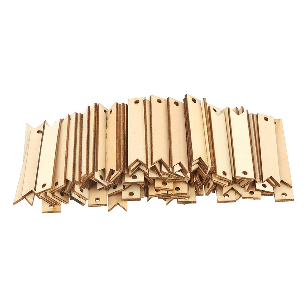 100 Pieces of Wood Pendant, Wooden Trailer Wood Read Wooden Disks for Wall Ceiling Door Frame Baby Bed Fence