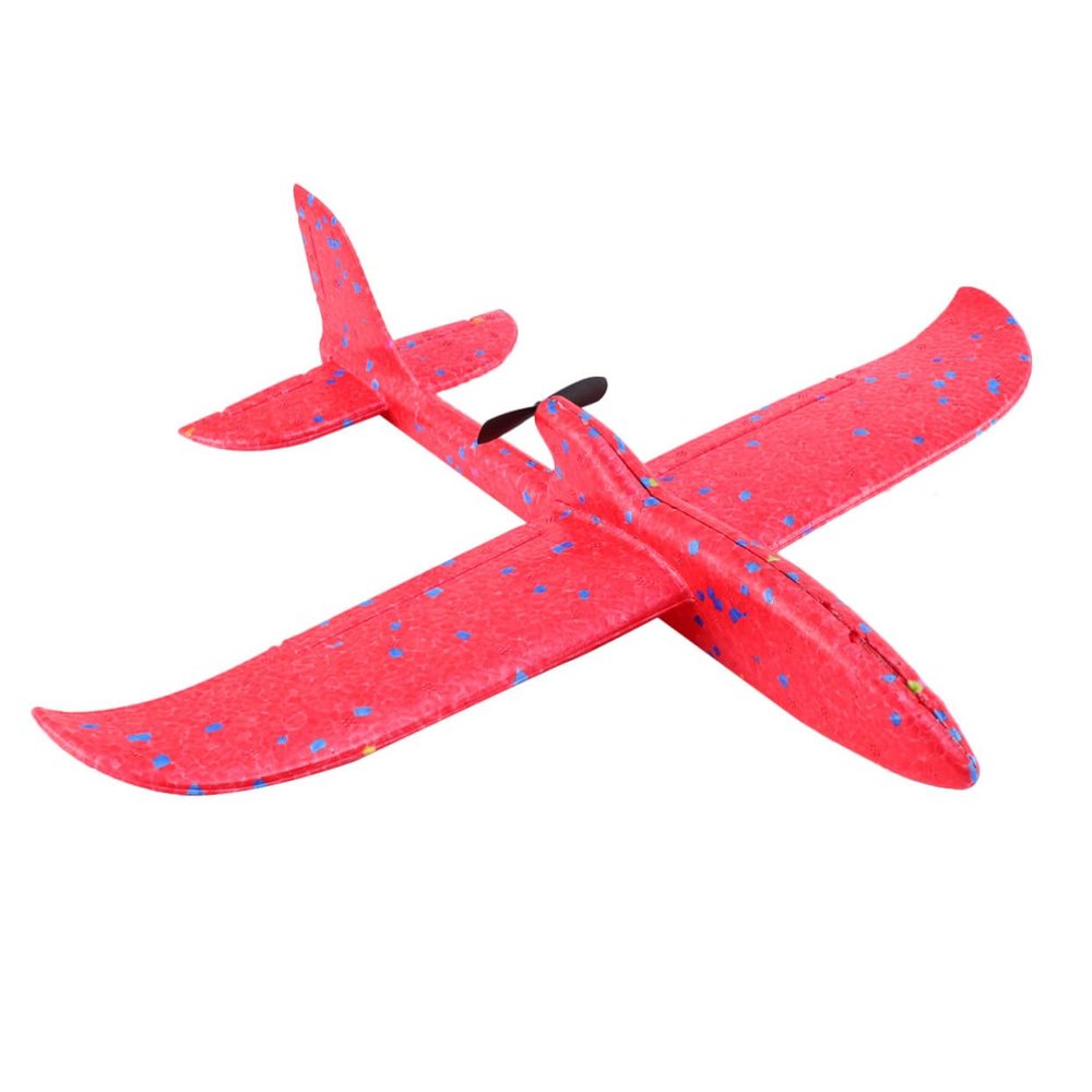 BESPORTBLE Electric Foam Airplane Toy for Boys and Girls Hand-Throwing Glider Plane LED Lights Simulation Aircraft for Parties and Sports Activities