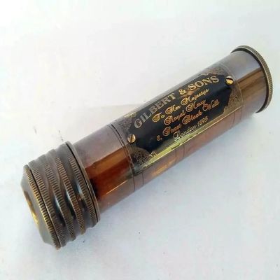 Vintage Antique Brass Kaleidoscope Gilbert & Sons Handmade Nautical Kids Gift