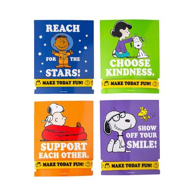 7 1/4" circ. Peanuts Motivational Bracelets with Card - 24 Pc.