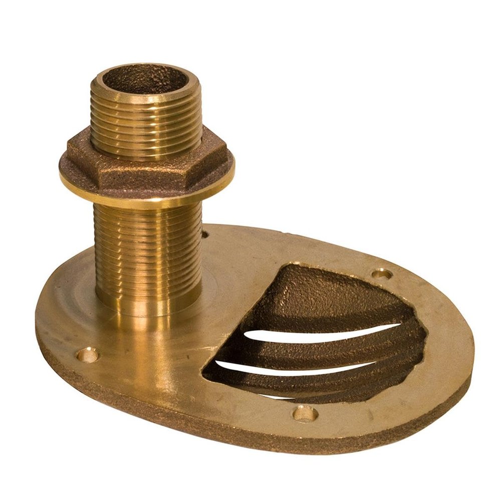 0.75 in. Bronze Combo Scoop Thru-Hull with Nut