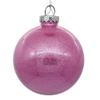 3 in. Pink Glitter Clear Ball - Pack of 12 view 1