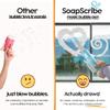SoapScribe Magic Bubble Pen Writer  Creative Bubble Toy for Kids, Boys & Girls | Fun Bubble Gun Style Wand Art Writes on Water, Windows, Sidewalks | Indoor Outdoor Drawing Activity (Blue) view 2