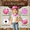 SeptCity Toddler Cowboy Hat and Bandana, Cowboy Costume Set for Boys and Girls Cool Western Rodeo Party Favors Dress Up Cosplay Accessories for Halloween Birthday (Pink) view 4