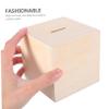Abaodam Wooden Boys and Girls Money Bank Square Craft Kit for Saving Unfinished Wooden Storage Box for Boy Girl Rooms for Teaching Saving and Organizing Items view 4