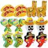 12 Pcs 12 Pcs Mini Piata Set Fiesta Mexican Party Table Decoration Cinco De Mayo Decoration Taco Cactus Chili Maracas Alpaca Skull Hat Piata for Mexican Party Birthday Stuffer view 1