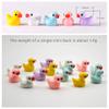 100pcs Mini Resin Duck,15 mm Dollhouse Dcor for Aquarium Decor Micro Fairy Garden Landscape Hide,Seek Party Toys,Easter Basket Stuffer, Gift for All Ages (Nonluminous-Multicolour) view 2
