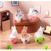 6PCS Cute Porcelain Cup /Rabbit Resin Figurines  Creative DIY Miniature Animal Ornaments for Micro Landscape, Fish Tank Aquarium Decor, Fairy Garden, Moss Decoration, Desktop Display, Car Accessories view 3