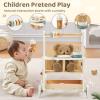 labebe Wooden Baby Walker, Baby Push Walker Doll Stroller, Push Activity Walker for Kids 18M+, Adjustable Speed Learning Walking with Wheels, Birthday Gift for Girls Boys Ages 1-3 view 4