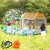 10ft Inflatable Bubble House Dome with Tunnel for Kids, Clear TPU Balloon Tent for Parties, Includes 450W Air Blower & 600W Air Pump view 1