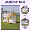 10ft Inflatable Bubble House Dome with Tunnel for Kids, Clear TPU Balloon Tent for Parties, Includes 450W Air Blower & 600W Air Pump view 2