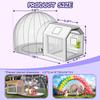 10ft Inflatable Bubble House Dome with Tunnel for Kids, Clear TPU Balloon Tent for Parties, Includes 450W Air Blower & 600W Air Pump view 4