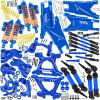 BRCatWPark RC Aluminium Upgrades Part for 1/10 Slash Rustler Stampede 4X4 VXL BL-2s Hoss 4WD VXL,Arm,Shock,Drive Shaft,Caster Block,Steering Blocks,Stub Axle Carriers,Steering,Links,Tower,Navy Blue view 1