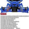 BRCatWPark RC Aluminium Upgrades Part for 1/10 Slash Rustler Stampede 4X4 VXL BL-2s Hoss 4WD VXL,Arm,Shock,Drive Shaft,Caster Block,Steering Blocks,Stub Axle Carriers,Steering,Links,Tower,Navy Blue view 2