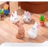 6PCS Brown Rabbit/Porcelain Cup Resin Figurines  Creative DIY Miniature Animal Ornaments for Micro Landscape, Fish Tank Aquarium Decor, Fairy Garden, Moss Decoration, Desktop Display, Car Accessories view 2