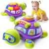 Baby Toys 6-12 Month, Musical Crawling Turtle, Infant Toys for 6 7 8 9 10 Month Old Boy Girl, Christmas Bilingual Baby Gifts for 3-6-9-12 Months Educational view 1